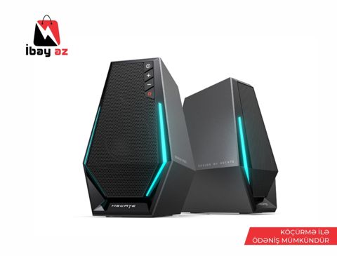 Edifier G1500 Gaming Black Bluetooth, AUX, USB, R/L 2.5W+2.5W,93Hz-20kHz, 80dB (A) — Bakı