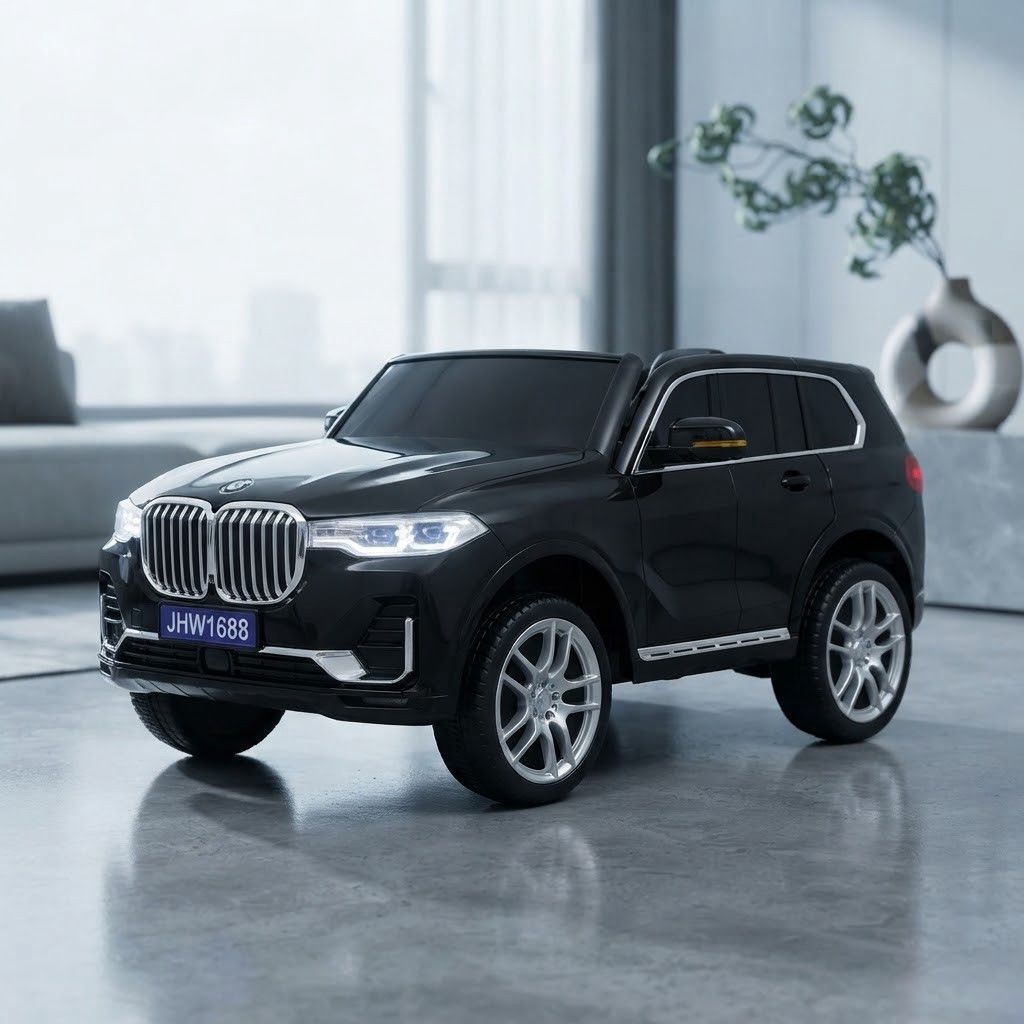 Uşaq elektrik avtomobili, 7 yaşa qədər, 1 yer, 5-8 km/s, qara — Mallar, Bakı