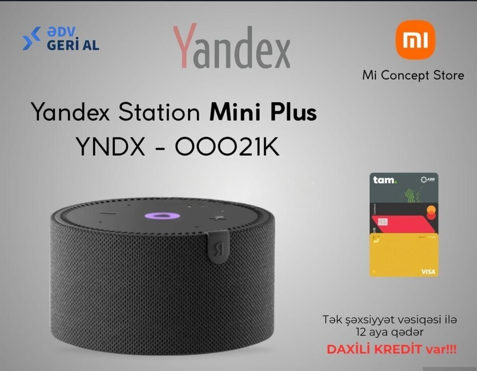 Ağıllı dinamik Yandex Station Mini Plus Black — Bakı