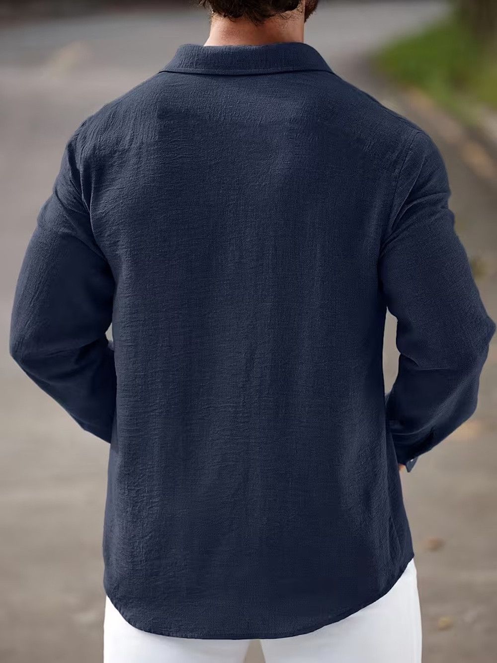 Uzunqol köynək, Göy, Poliester, ölçü 2XL — Mallar, Bakı (2)