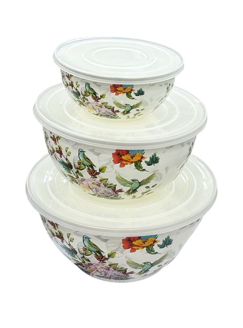 Qida saxlama konteyneri, emal, 3 əd., 16 sm, 22 sm, 26 sm - homestore_vm1886 — Bakı