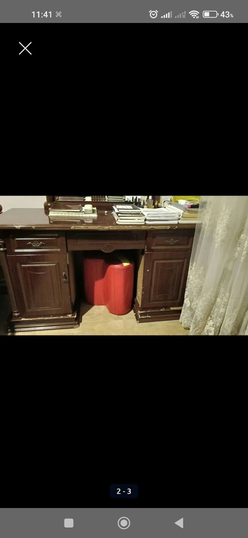 Klassik üslubda taxta tuşlu vizaj/komod konsolu - Material: tünd — Komodlar və tumbalı, Bakı (2)
