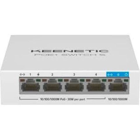 Keenetic PoE+ Switch 5 KN-4610 — 5 portlu Gigabit Ethernet şəbəkə — Bakı