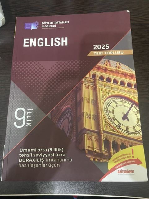 Məhsul: “English – 2025 Test Toplusu” (Dövlət İmtahan Mərkəzi) — Qobu