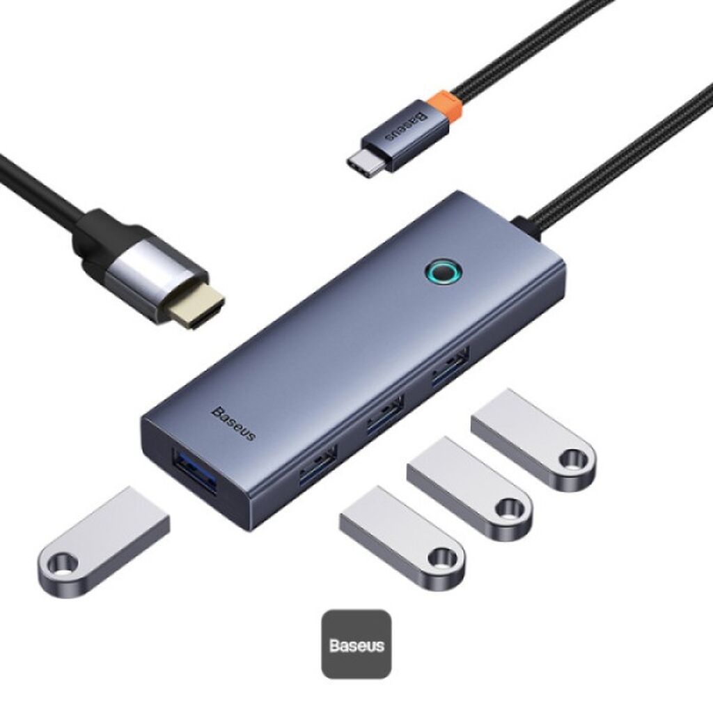 Baseus Flite Series 5-in-1 B00052809813-00 Usb-c HUB Kompakt — Noutbuk aksesuarları, Bakı (3)
