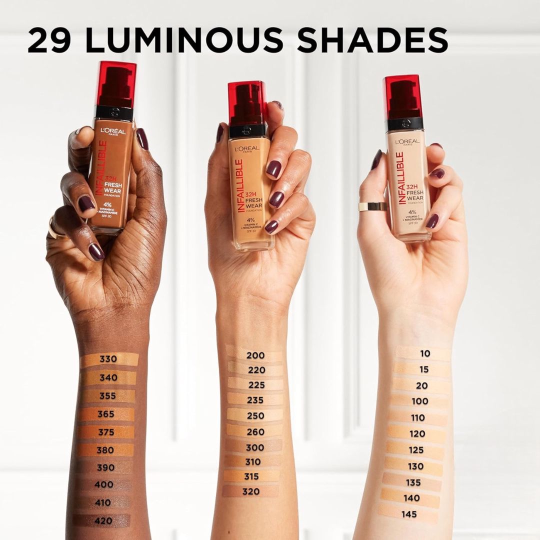 Tonlaşdırıcı krem L'Oreal Paris Infaillible 32H Fresh Wear SPF25 145 Rose Beige, 30 ml — Mallar, Bakı (2)