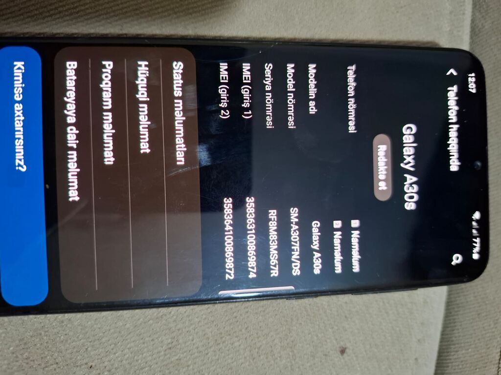 Samsung Galaxy A30s, 64 GB, rəng - Qara, İki sim kartlı — Samsung, Bakı (2)