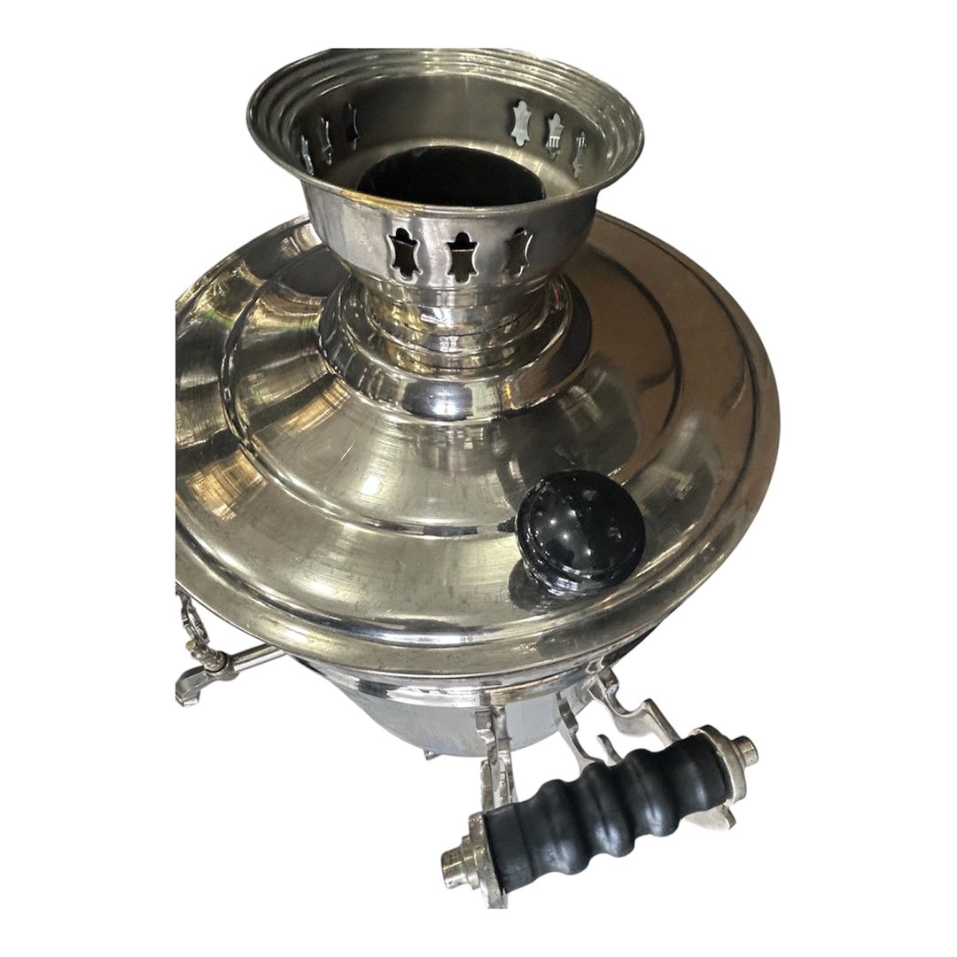 Restavrasiya olunmuş samovar SE-4764, latun, gümüşü, 40 L — Mallar, Bakı (2)