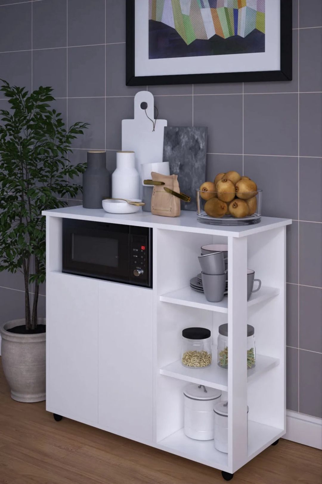 Şkaf mətbəx üçün Ev Plus Moka, Ldsp, ağ, 90x40x90 sm — Şkaflar, Bakı (2)