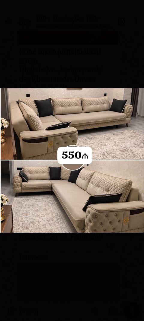 Divan, İşlənmiş, Açılan, Bazalı, Çatdırılma yoxdur — Bakı