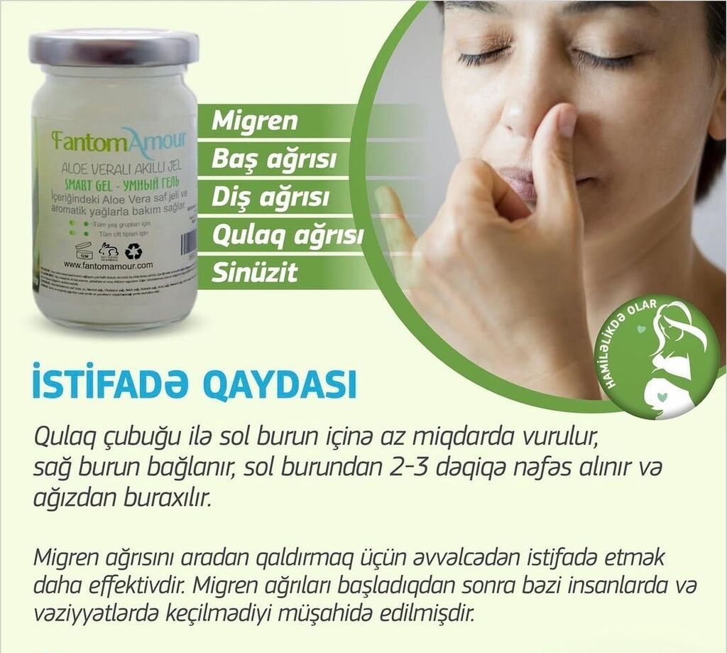 FantomAmour Aloe Veralı Ağıllı Jel – 105 ml Məhsulun təsviri — Digər, Bakı
