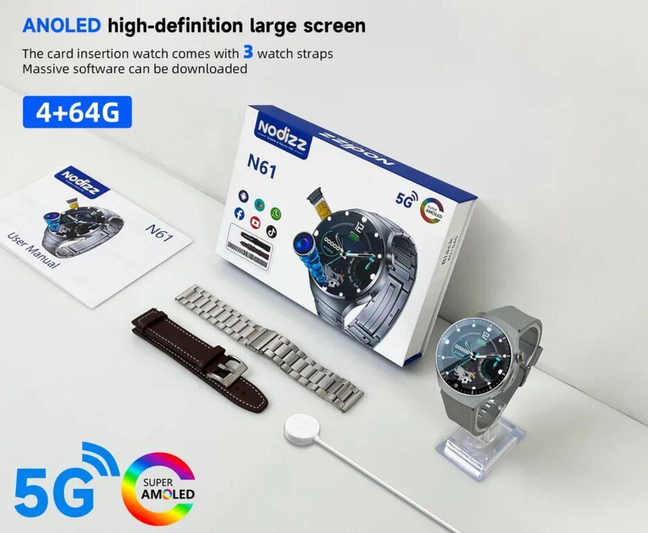 "Nodizz N61 5G smart qol saatı — Ağıllı saatlar və biləkliklər, Bakı (4)
