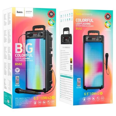 Hoco BS52 Billowing Portativ Karaoke Dinamik 20W RGB və Mikrofon Hoco — Bakı