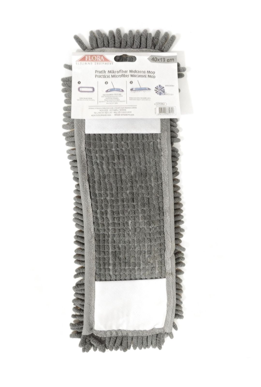 Lif süpürgə üçün taxma Flora, 40 sm, mikrofibra, boz — Mallar, Bakı (2)