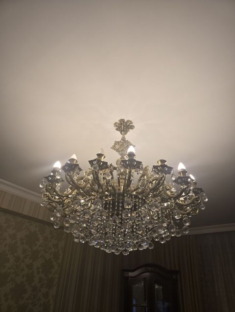Çılçıraq, 10 və daha çox lampa, Xrustal — Bakı
