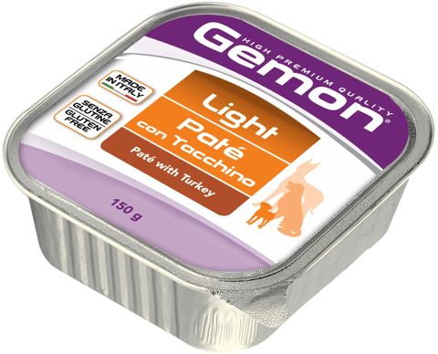 İtlər üçün nəm yem Gemon Adult Dog Light Turkey 150 q — Bakı