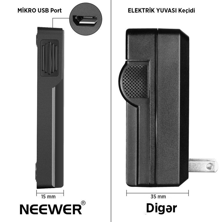 “Neewer” NP-F batareyaları üçün USB şarj cihazı — Foto və video texnikası, Bakı (2)