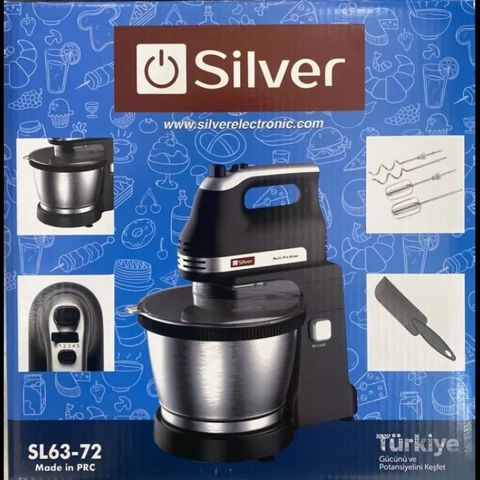Silver SL-6372 Stasionar Mikser – 3.5L Planetar Mikser (5 sürət) — Bakı