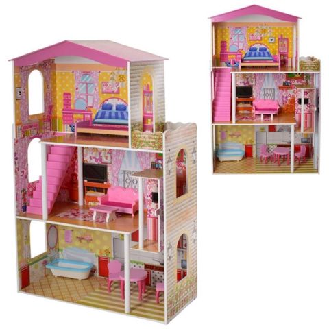 Uşaqlar üçün böyük ölçülü 3 mərtəbəli kukla evi - Realist dizayn: 3 — Bakı