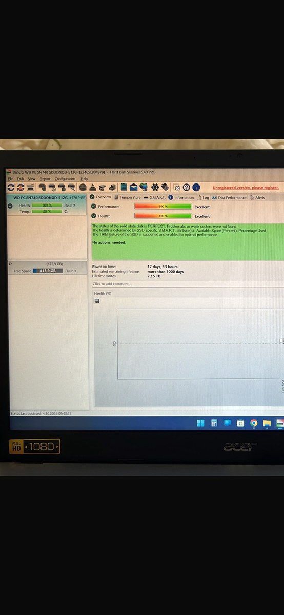 Acer Extensa Silver 16/512GB — Noutbuklar, Bakı (10)