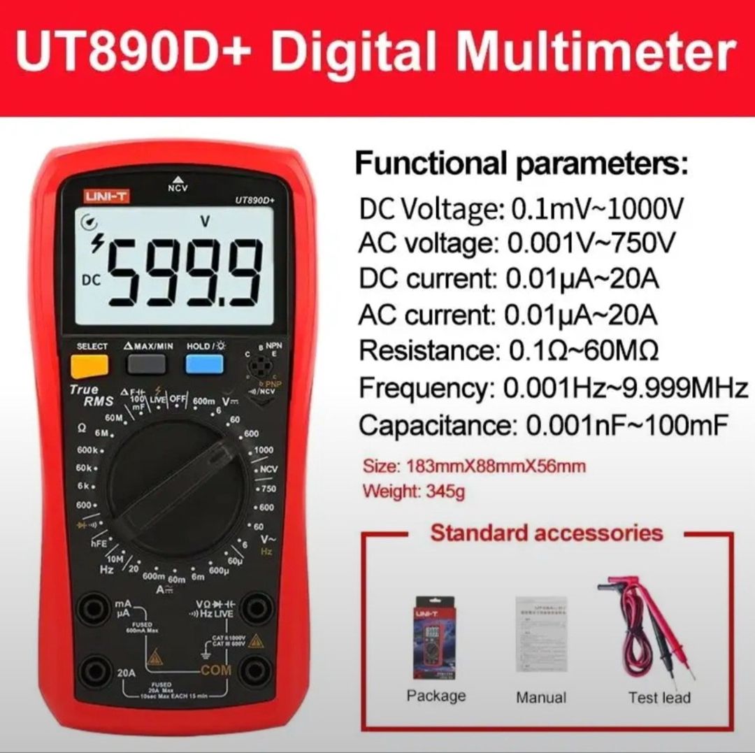 Multimetr Unı-t UT890D+ — Təmir və inşaat, Bakı