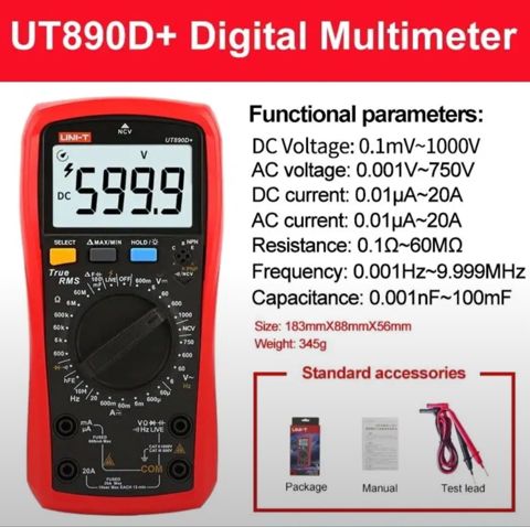 Multimetr Unı-t UT890D+ — Bakı