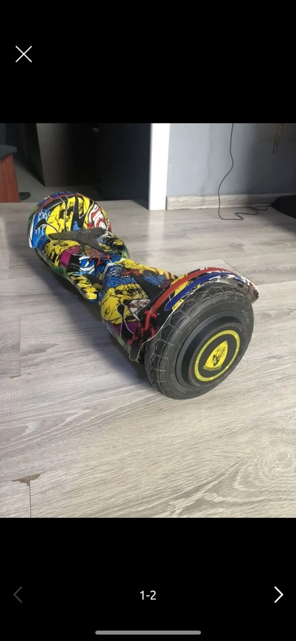 Hoverboard (giroskuter) – rəngli “graffiti” dizaynlı, geniş təkərli — Hiroskopler, Sumqayıt