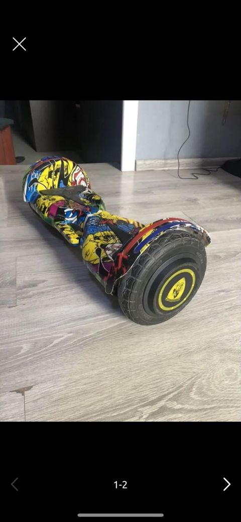Hoverboard (giroskuter) – rəngli “graffiti” dizaynlı, geniş təkərli — Sumqayıt