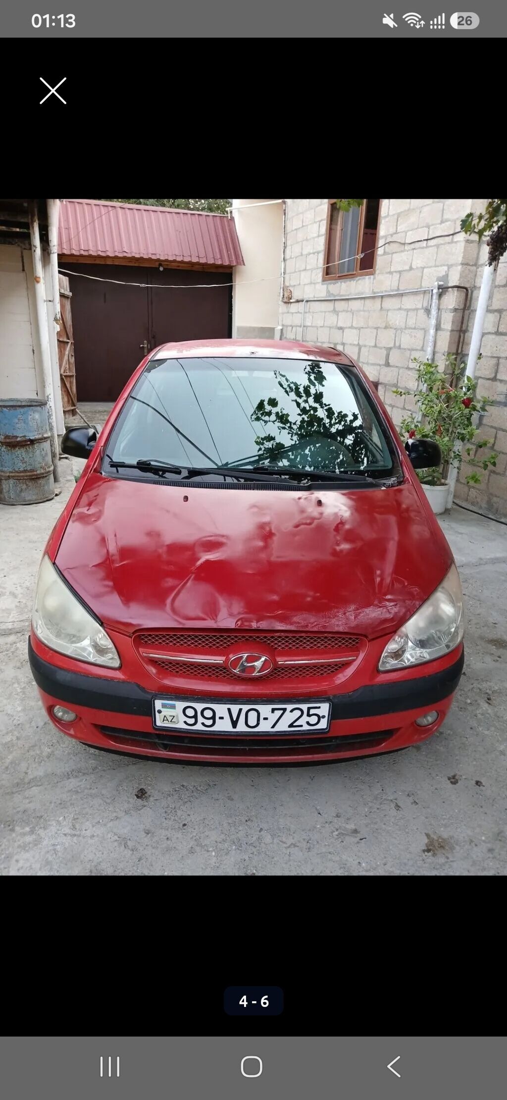 Hyundai Getz: 1.1 l 2006 il Hetçbek 99-VO-725 — Avtomobillər, Bakı (2)
