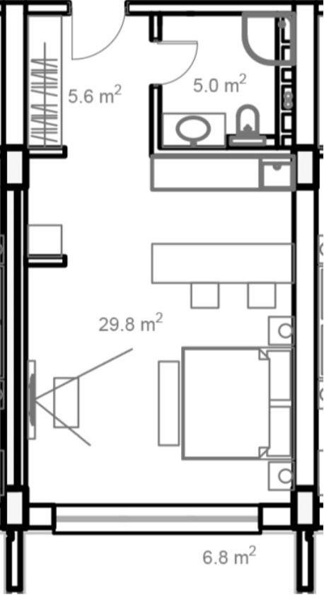 1 otaqlı mənzil, 56.8 m², Sea Breeze, 2 (Lighthouse) — Mənzil, Bakı (6)