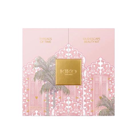 Kiko Milano Threads Of Time Oud Escape Beauty Kit qadınlar üçün ətir dəsti (ətir suyu 50 ml + dodaq üçün parıldadıcı 6.5 ml) — Bakı