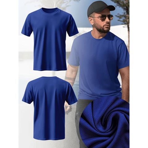 Kişilər üçün futbolka chi550, göy, poliester, ölçü S — Bakı
