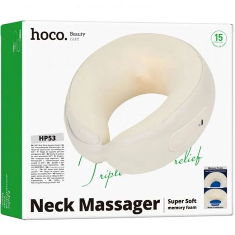 Hoco HP53 Boyun Masaj Aparatı — 40°C istilik, 1200mAh batareya Hoco — Bakı