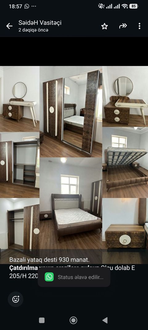 Bazali yataq desti 930 manat. *Çatdırılma yaxın erazilere pulsuz*.Olcu — 930 ₼ · Bakı · Yataq otağı mobilya dəstləri Bazali yataq desti 930 manat. *Çatdırılma yaxın erazilere pulsuz*.Olcu — Bakı
