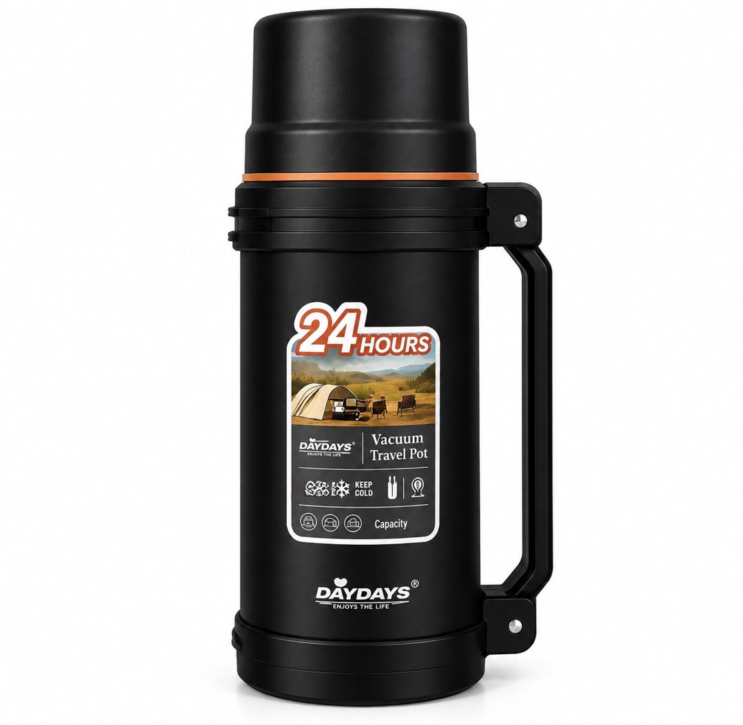 Termos Daydays SSB-A200, 2000 ml, paslanmayan polad, qara — Mallar, Bakı