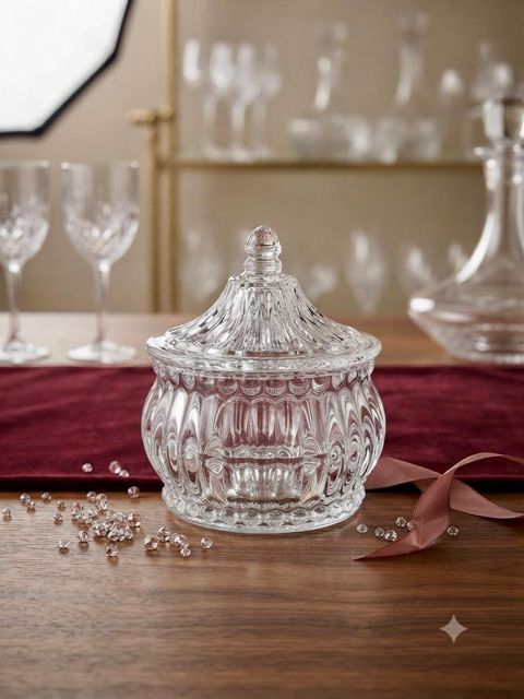 Şəkər qabı, 300 ml, Şüşə, Şəffaf — Bakı