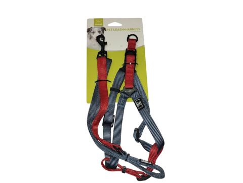 Qayış xalta ilə itlər üçün Nunbell, boz/qırmızı — Bakı