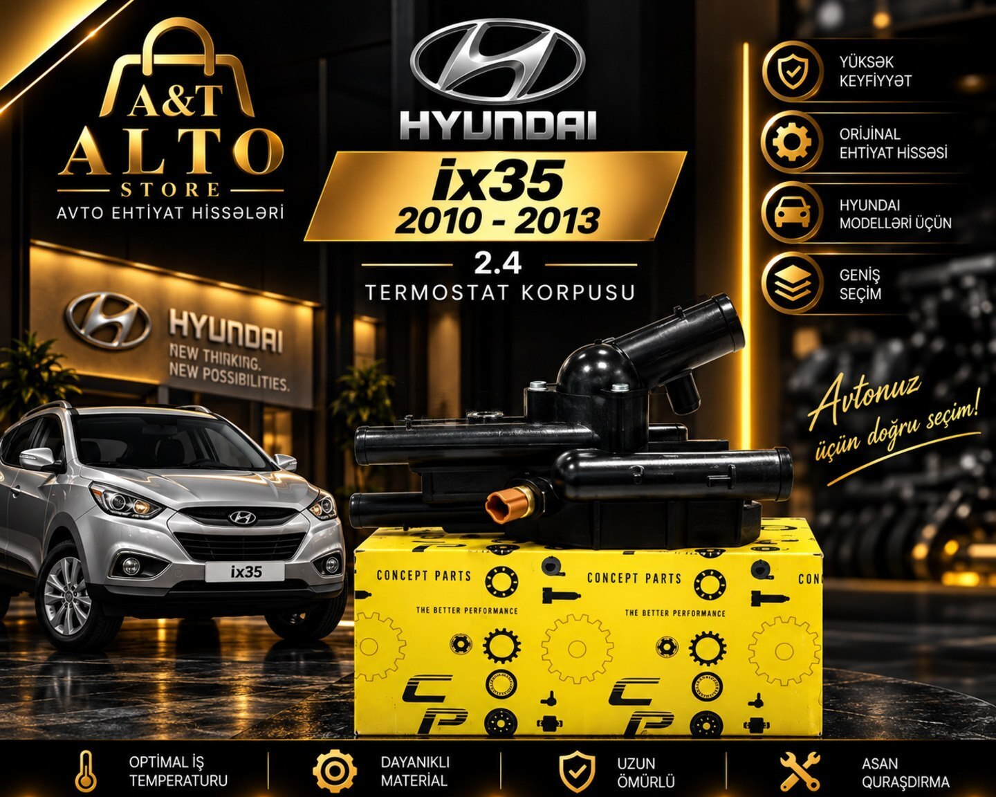Termostat korpusu Hyundai ix35 2.4 (2010-2013) — Bakı