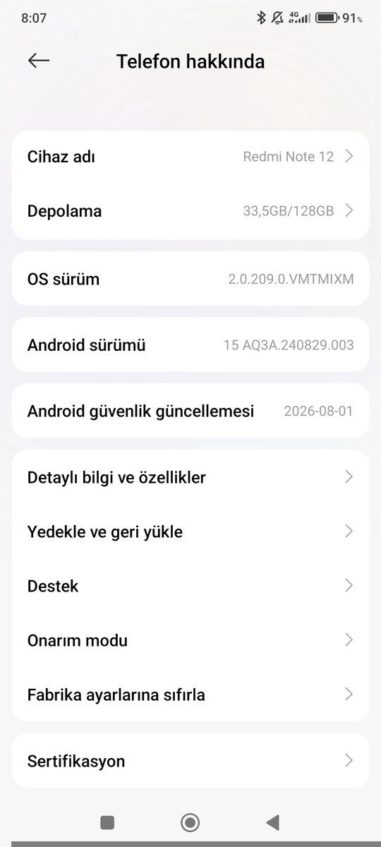 Xiaomi Redmi Note 12 (4G) Ice Blue 128GB/8GB — Smartfonlar, Bakı (5)