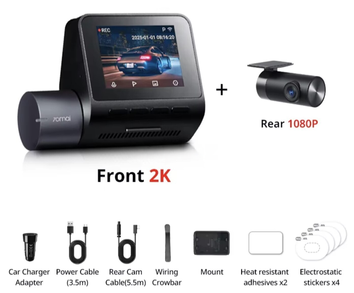 Videoqeydiyyatçı 70mai Dash Cam A410-1 Set — Avto, Bakı (2)