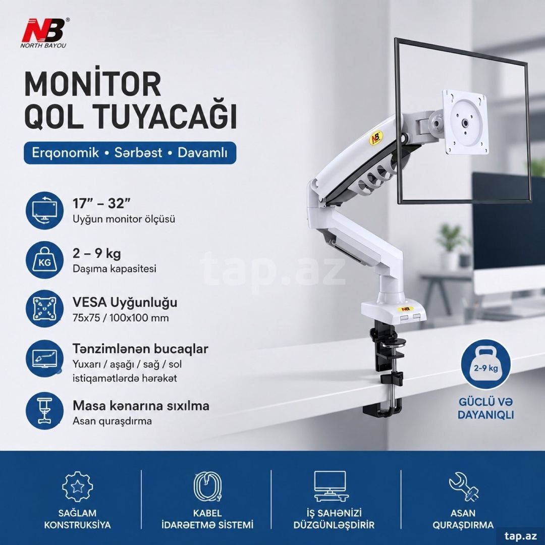 NB F80 / F80 XE Ağ monitor kronşteyni — Kompüterlər və noutbuklar, Bakı