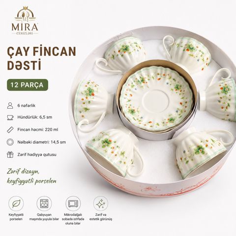 Çay dəsti, 12 parça, keramika — Bakı