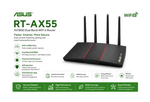 Router "ASUS RT-AX55 Dual Band Wi-Fi 6 — Bakı
