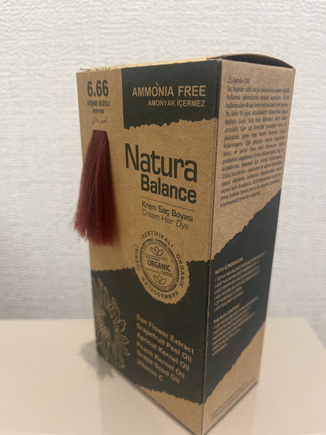 Krem-boya oksidləşdirici ilə saçlar üçün Natura Balance N6.66 — Mallar, Bakı (3)