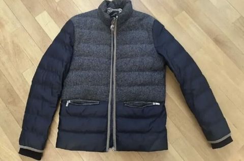 Kişi üçün qışlıq jaket - Rəng: tünd göy və boz qarışığı (iki — Bakı