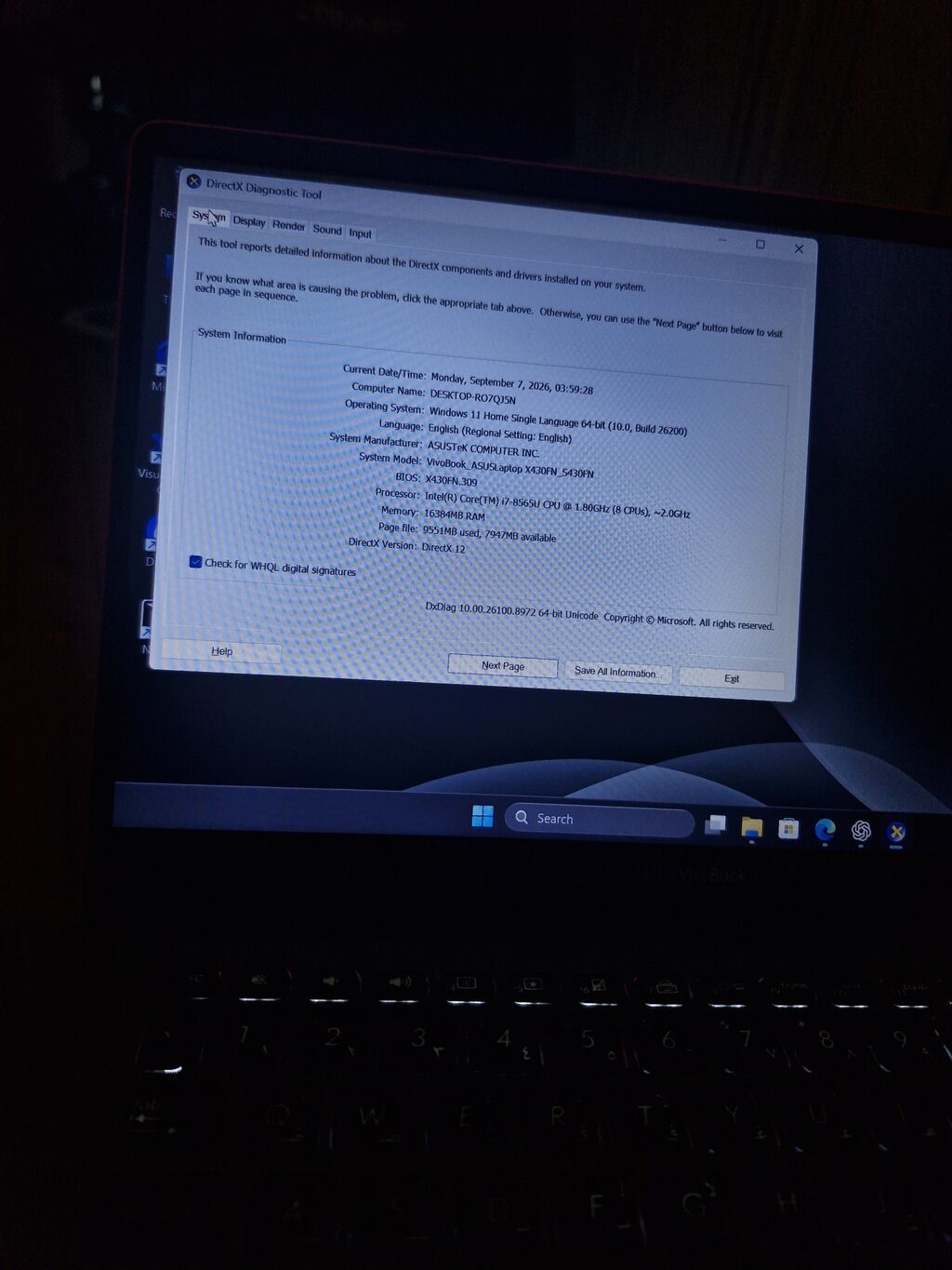 satilir Asus vivobook S430FN 16 ram prosessor Intel i7-8565U — Asus, Bakı (3)