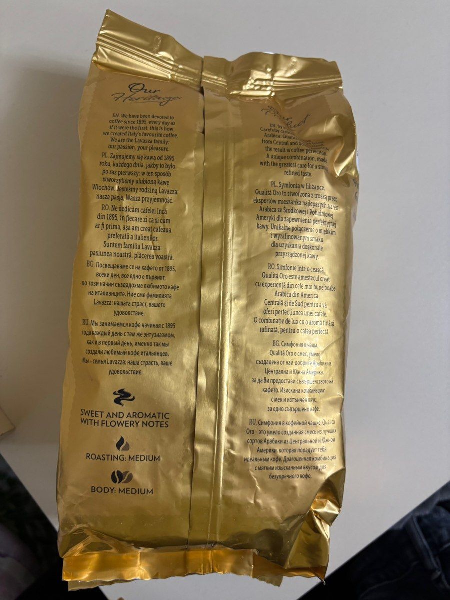 Lavazza Qualità Oro 1000g dənəli qəhvə — Ərzaq məhsulları, Bakı (4)