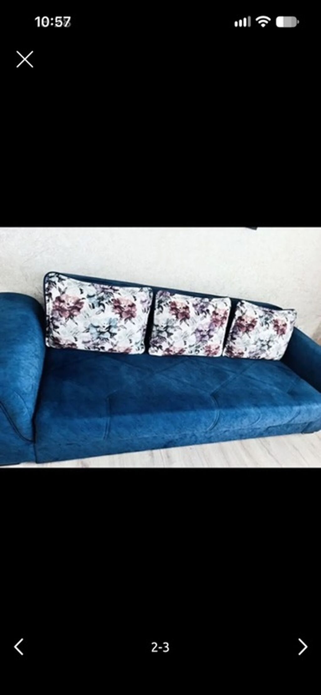 Material: məxmər toxumalı yumşaq parça, toxunuşu rahat və asan — Divanlər, Bakı (2)