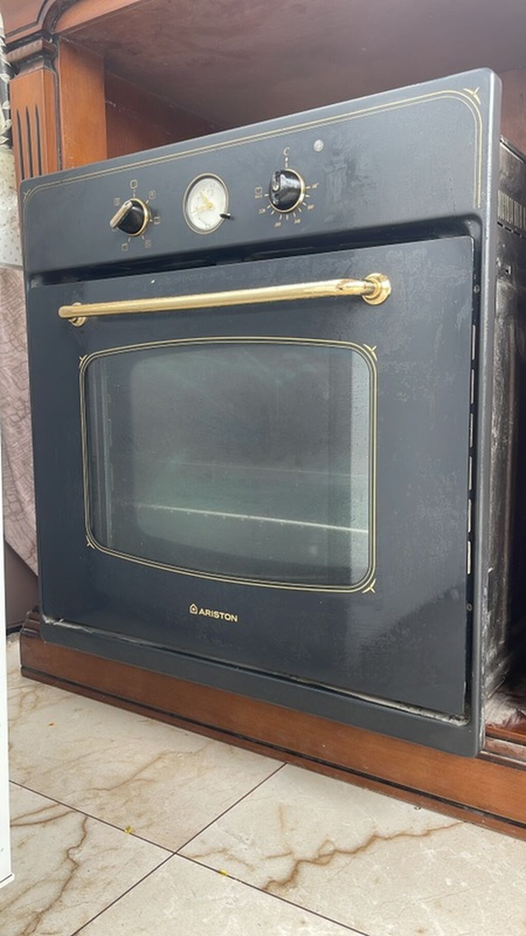Ariston daxili soba – retro dizayn - Quraşdırılan tip, ön panel qara — Masaüstü plitələr, Digah (2)