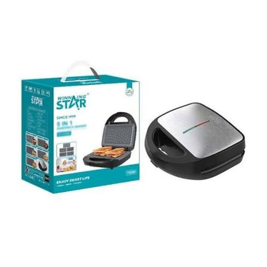Winning Star Toster ST-9396 – 5-i-1-də çoxfunksiyalı elektrikli — Toster və vaflyasıcı, Bakı (3)